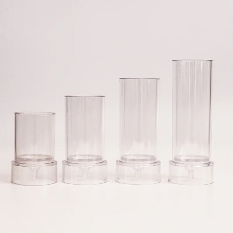 Stampo in plastica per candele cilindriche 3D con punta, forniture per la fabbricazione di candele per aromaterapia fatte a mano, kit di stampi in acrilico per PC, regalo per la casa